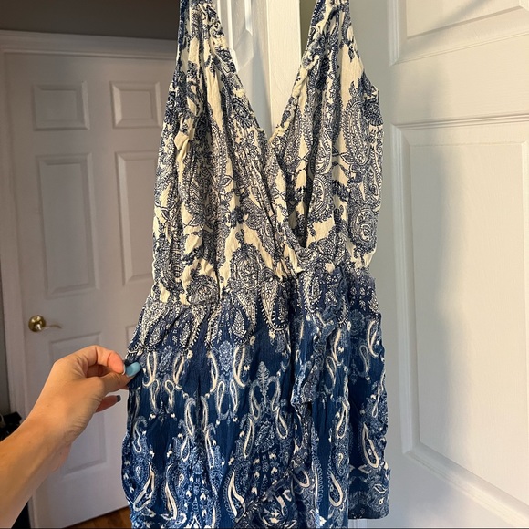 Blue Paisley Romper - Picture 4 of 10